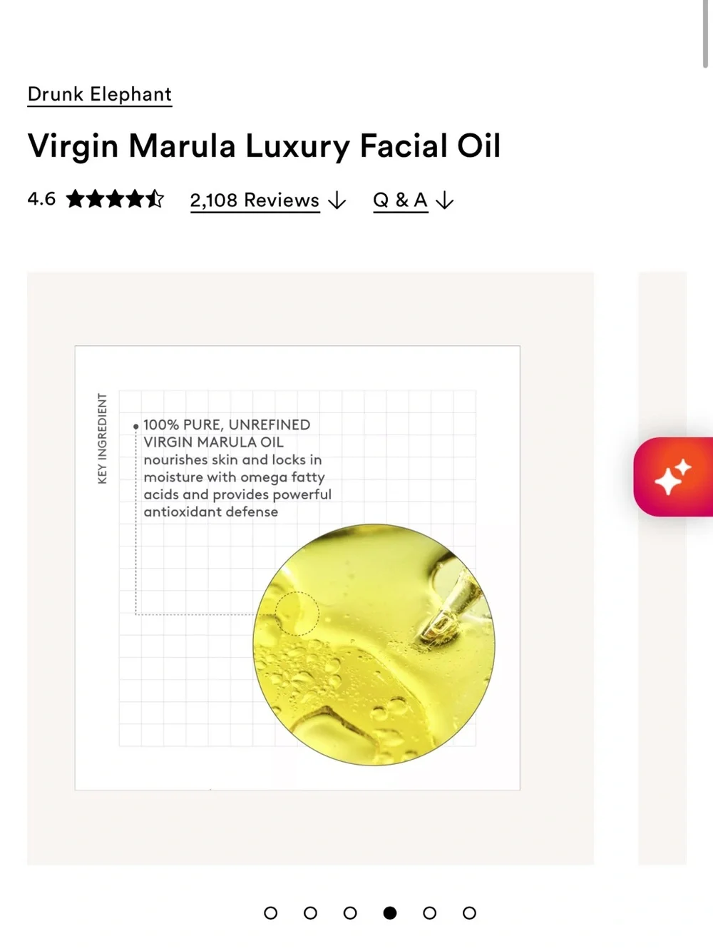NIB Drunk Elephant Virgin Marula Luxury Facial Oil